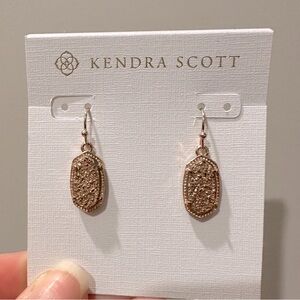 Kendra Scott Lee Drop Earrings in Rose Gold Drusy